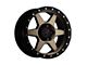 DX4 Wheels RECON Matte Bronze with Black Ring 6-Lug Wheel; 17x8.5; -6mm Offset (99-06 Sierra 1500)