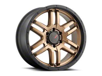 DX4 Wheels DYNO Frozen Bronze with Black Lip 6-Lug Wheel; 20x9; 10mm Offset (23-24 Canyon)