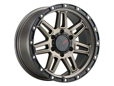 DX4 Wheels REBEL Matte Bronze with Black Ring 6-Lug Wheel; 17x8.5; 10mm Offset (23-25 Canyon)