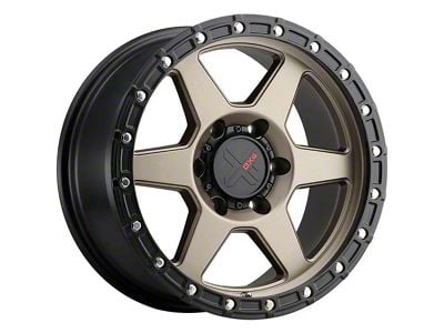 DX4 Wheels RECON Matte Bronze with Black Ring 6-Lug Wheel; 17x8.5; 10mm Offset (23-24 Canyon)