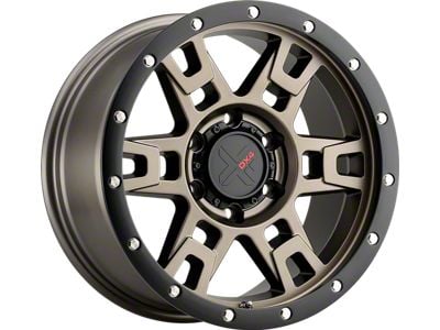 DX4 Wheels TERRAIN Matte Bronze with Black Ring 6-Lug Wheel; 18x9; 12mm Offset (23-25 Canyon)