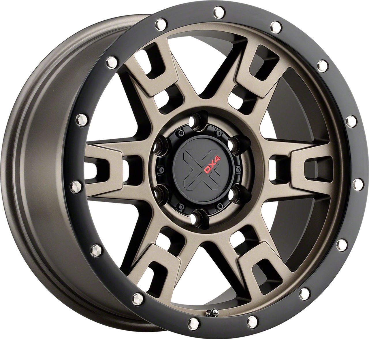 Dx4 Wheels Colorado Terrain Matte Bronze With Black Ring 6-lug Wheel 