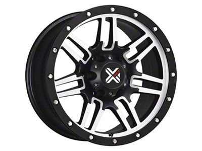 DX4 Wheels 7S Flat Black Machined 5-Lug Wheel; 17x8.5; 18mm Offset (87-90 Dakota)