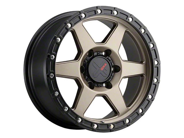 DX4 Wheels Recon Matte Bronze with Black Ring 5-Lug Wheel; 15x8; -19mm Offset (87-90 Dakota)