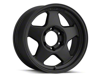 DX4 Wheels Rover Flat Black 5-Lug Wheel; 17x8.5; 0mm Offset (05-11 Dakota)
