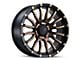 DX4 Wheels OCTANE Flat Black with Bronze Shadow 6-Lug Wheel; 20x9; 10mm Offset (21-25 F-150)