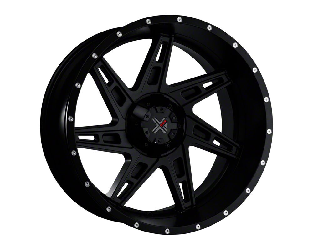 Dx4 Wheels Ram 1500 Skull Flat Black 8-lug Wheel; 22x11.5; -40mm Offset 