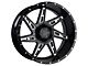 DX4 Wheels SKULL Gloss Black Milled 5-Lug Wheel; 22x11.5; -40mm Offset (02-08 RAM 1500, Excluding Mega Cab)