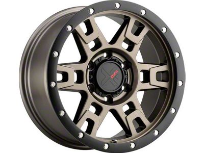 DX4 Wheels Terrain Matte Bronze with Black Ring 5-Lug Wheel; 20x9; 10mm Offset (02-08 RAM 1500, Excluding Mega Cab)