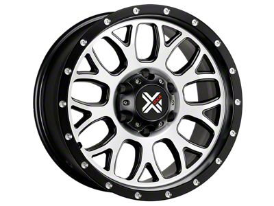 DX4 Wheels GEAR Flat Black Machined 6-Lug Wheel; 17x8.5; -6mm Offset (14-18 Silverado 1500)