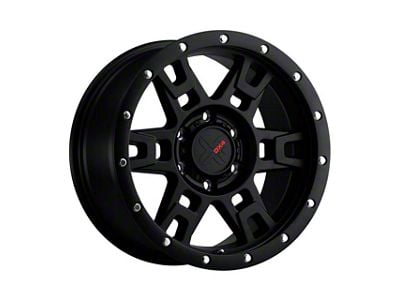 DX4 Wheels TERRAIN Flat Black 6-Lug Wheel; 17x8.5; -6mm Offset (14-18 Silverado 1500)