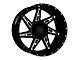 DX4 Wheels SKULL Gloss Black Milled 8-Lug Wheel; 22x11.5; -40mm Offset (07-10 Silverado 2500 HD)