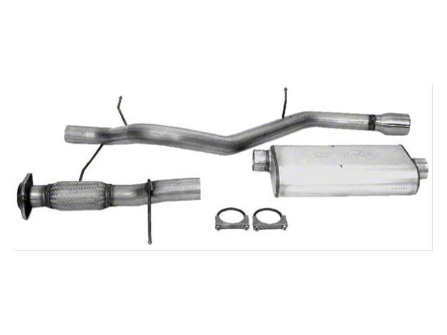 Dynomax Ultra Flo Welded Single Exhaust System with Polished Tip; Side Exit (07-08 4.8L Tahoe)