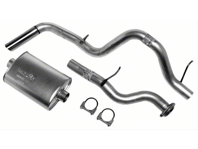 Dynomax Super Turbo Single Exhaust System with Polished Tip; Side Exit (99-06 5.3L Sierra 1500)