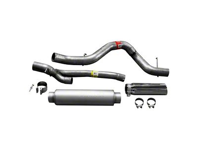 Dynomax Ultra Flo Welded Single Exhaust System with Polished Tip; Side Exit (01-06 6.0L Sierra 2500 HD)