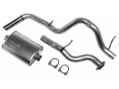 Dynomax Super Turbo Single Exhaust System with Polished Tip; Side Exit (99-06 4.8L Sierra 1500)