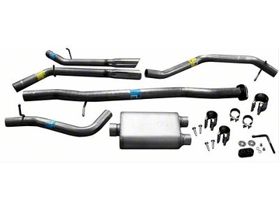 Dynomax Ultra Flo Welded Dual Exhaust System with Polished Tips; Rear Exit (07-08 4.8L Sierra 1500)