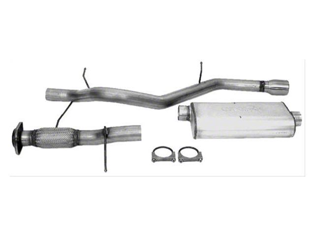 Dynomax Ultra Flo Welded Single Exhaust System with Polished Tip; Side Exit (07-08 5.3L Tahoe)