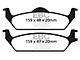 EBC Brakes Yellowstuff Racing Aramid Fiber Brake Pads; Rear Pair (03-04 Dakota w/ Rear Disc Brakes)