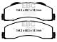 EBC Brakes Orangestuff Extra Duty Carbon Granular Brake Pads; Front Pair (15-17 F-150; 18-20 F-150 Raptor)