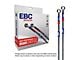 EBC Brakes Stainless Braided Brake Lines; Front and Rear; 2-Inch Extension (2009 F-150)