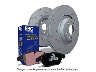 EBC Brakes Stage 2 Greenstuff 6000 8-Lug Brake Rotor and Pad Kit; Front (99-02 2WD F-250 Super Duty w/ 4-Wheel ABS)