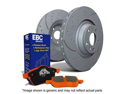 EBC Brakes Stage 8 Orangestuff 8-Lug Brake Rotor and Pad Kit; Front (99-02 2WD F-250 Super Duty w/ 4-Wheel ABS)