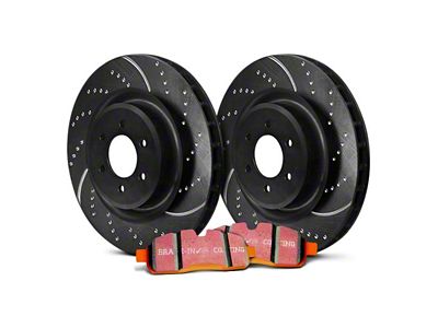 EBC Brakes Stage 8 Orangestuff 5-Lug Brake Rotor and Pad Kit; Front (02-05 RAM 1500, Excluding SRT-10)