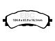 EBC Brakes Ultimax OEM Plus Organic Brake Pads; Front Pair (19-25 Ranger, Excluding Raptor)