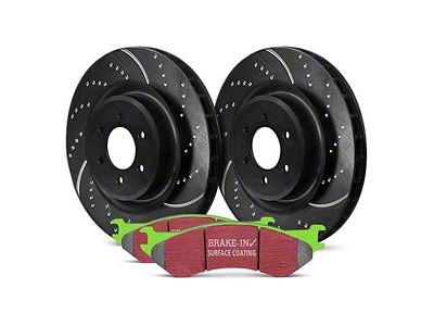 EBC Brakes Stage 3 Greenstuff 6000 6-Lug Brake Rotor and Pad Kit; Rear (01-06 Sierra 1500 w/ Dual Piston Rear Calipers)