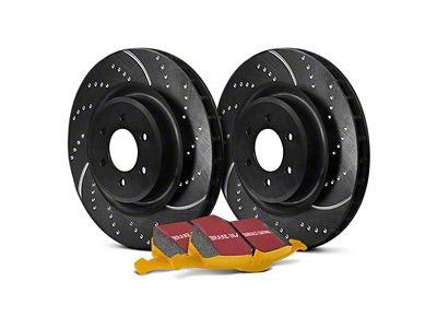 EBC Brakes Stage 5 Yellowstuff 6-Lug Brake Rotor and Pad Kit; Front (05-06 Sierra 1500 w/ Rear Drum Brakes)