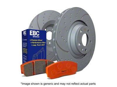 EBC Brakes Stage 8 Orangestuff 6-Lug Brake Rotor and Pad Kit; Front (05-06 Sierra 1500 w/ Rear Drum Brakes)