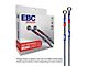 EBC Brakes Stainless Braided Brake Lines; Front and Rear; 4-Inch Extension (08-13 Silverado 1500 w/ Rear Drum Brakes & Active Fuel Management)