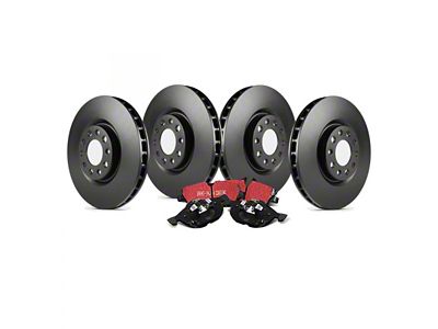 EBC Brakes Stage 20 Ultimax 6-Lug Brake Rotor and Pad Kit; Front and Rear (2007 Tahoe)