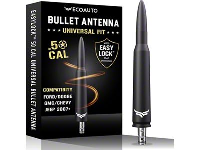 Easylock Bullet Antenna; Matte Black (97-25 F-150)