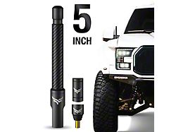 EcoAuto Flexible Replacement Antenna; 5-Inch; Carbon Fiber (11-24 F-350 Super Duty)