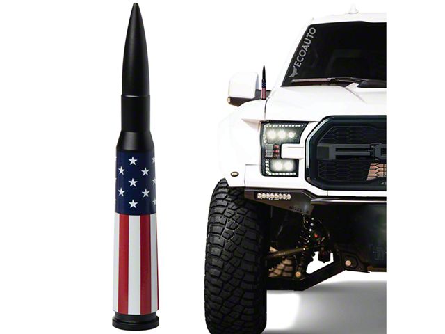 EcoAuto Bullet Antenna; American Flag (03-18 RAM 3500)