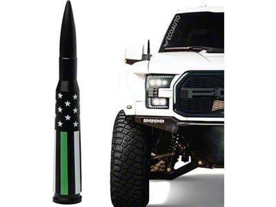 EcoAuto Bullet Antenna; American Flag Green Line (03-18 RAM 3500)