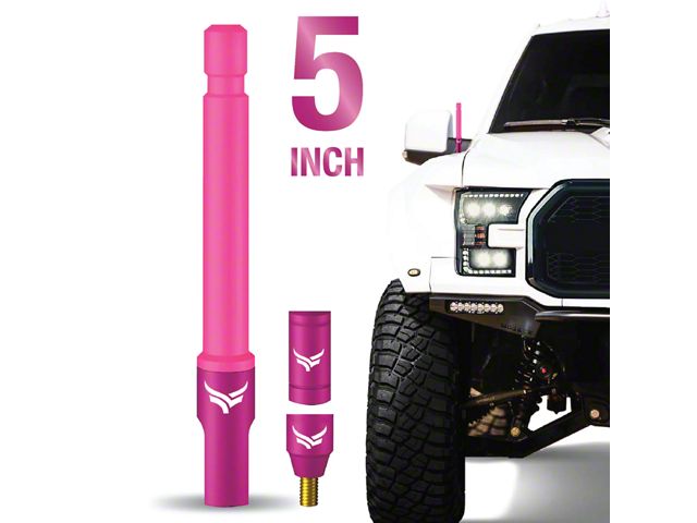 EcoAuto Flexible Replacement Antenna; 5-Inch; Pink (07-24 Sierra 3500 HD)