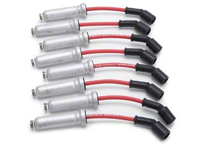 Edelbrock Max-Fire High Performance Spark Plug Wires; Red (09-13 6.0L Sierra 3500 HD)