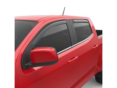 EGR In-Channel Window Visors; Front and Rear; Matte Black (15-22 Canyon Crew Cab)