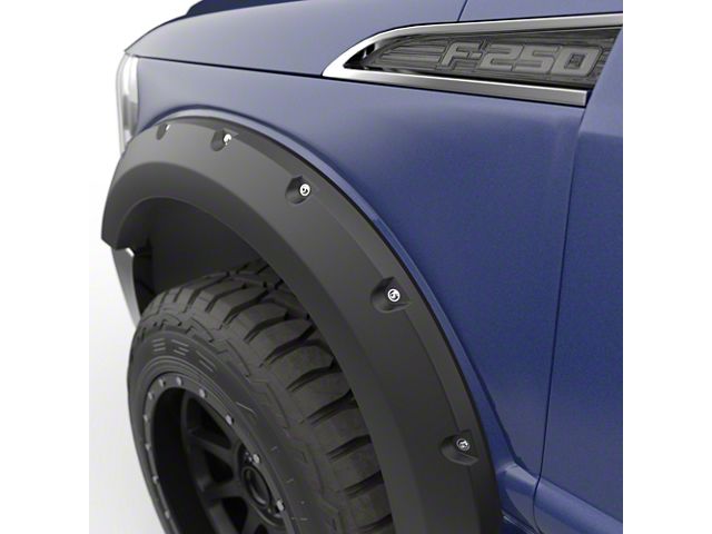 EGR Traditional Bolt-On Look Fender Flares; Matte Black (11-16 F-250 Super Duty SRW)