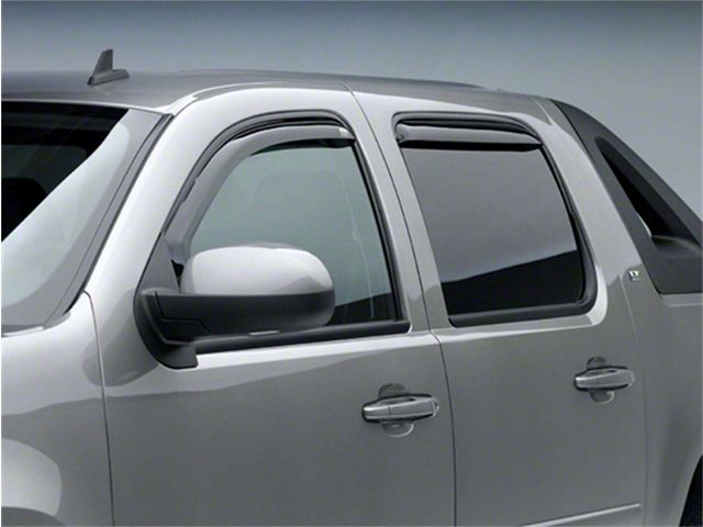 EGR In-Channel Window Visors; Front and Rear; Dark Smoke (07-14 Silverado 2500 HD Crew Cab)