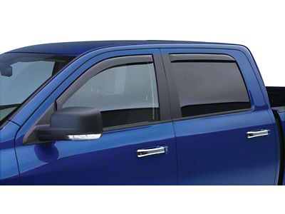 EGR In-Channel Window Visors; Front and Rear; Matte Black (07-14 Silverado 3500 HD Crew Cab)