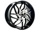 Elegance Luxury Magic Brushed Silver with Gloss Black Lip 6-Lug Wheel; 24x10; 24mm Offset (07-13 Sierra 1500)