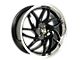 Elegance Luxury Magic Gloss Black Face with Machined Lip 6-Lug Wheel; 24x10; 24mm Offset (07-13 Sierra 1500)