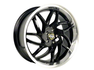 Elegance Luxury Magic Gloss Black Machined 6-Lug Wheel; 22x9.5; 24mm Offset (07-14 Yukon)