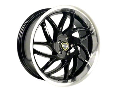 Elegance Luxury Magic Gloss Black Face with Machined Lip 6-Lug Wheel; 24x10; 24mm Offset (14-18 Sierra 1500)