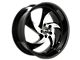 Elegance Luxury Danger Gloss Black Machine Center with Gloss Black Lip 6-Lug Wheel; 22x9.5; 24mm Offset (15-20 Tahoe)