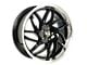 Elegance Luxury Magic Gloss Black Face with Machined Lip 6-Lug Wheel; 24x10; 24mm Offset (19-23 Ranger)